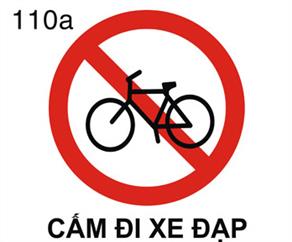 Số hiệu biển báo: 110a cấm đi xe đạp
